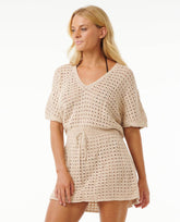 THE SEARCH CROCHET COVER UP - Off White - Rip Curl